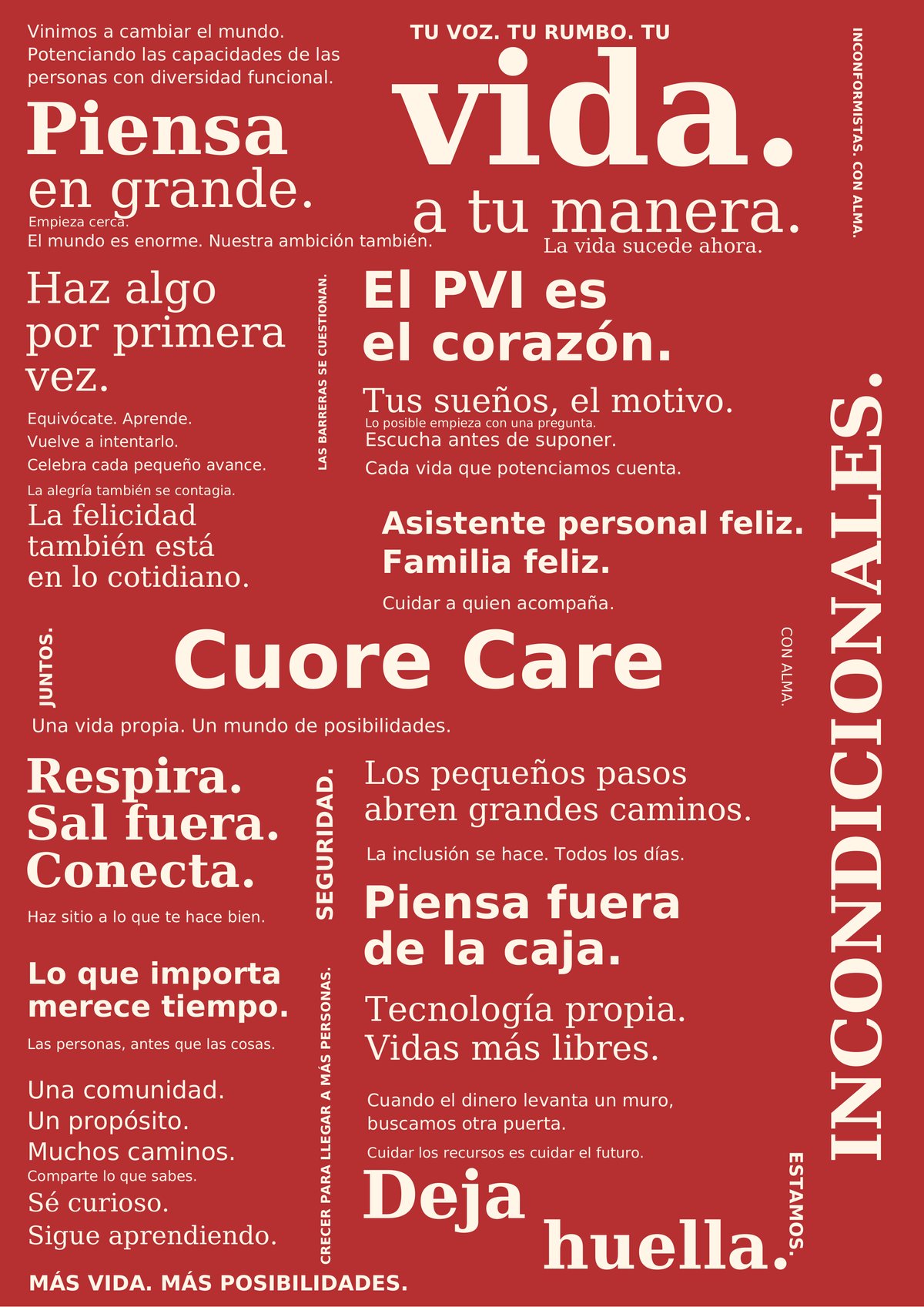 Manifiesto de Cuore Care. El texto completo está debajo de la imagen.